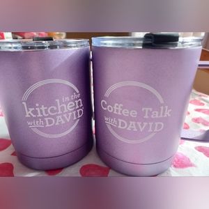 QVC In the Kitchen with David Coffee talk insulated mugs, Set of 2